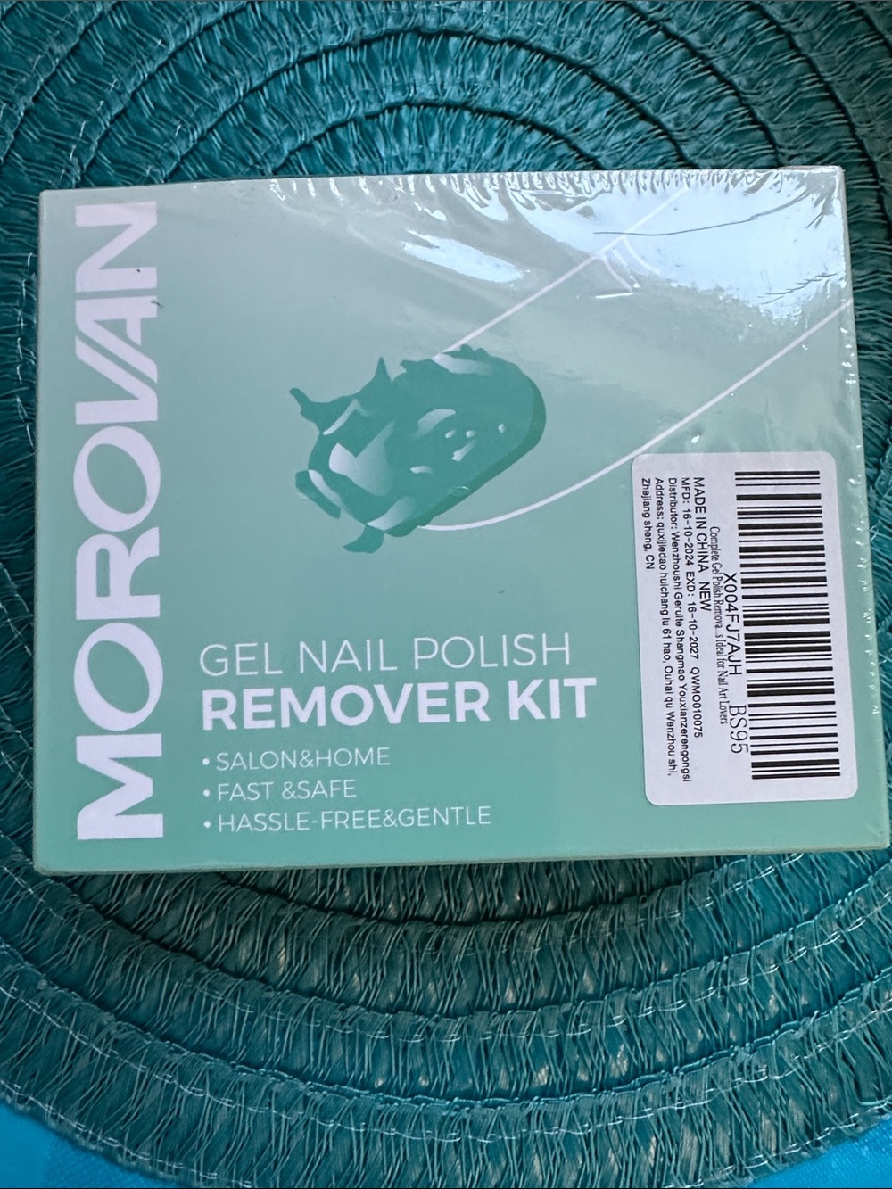 Gel Nail Polish Remover Kit - Mint Green